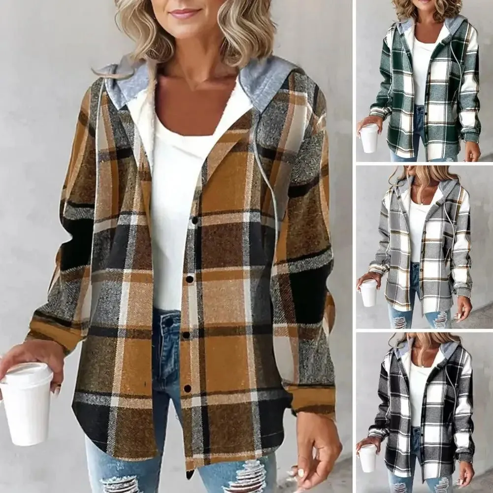 Amabel™ - Cozy Plaid Hooded Shirt