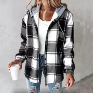 Amabel™ - Cozy Plaid Hooded Shirt