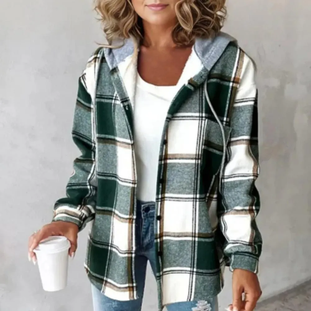 Amabel™ - Cozy Plaid Hooded Shirt