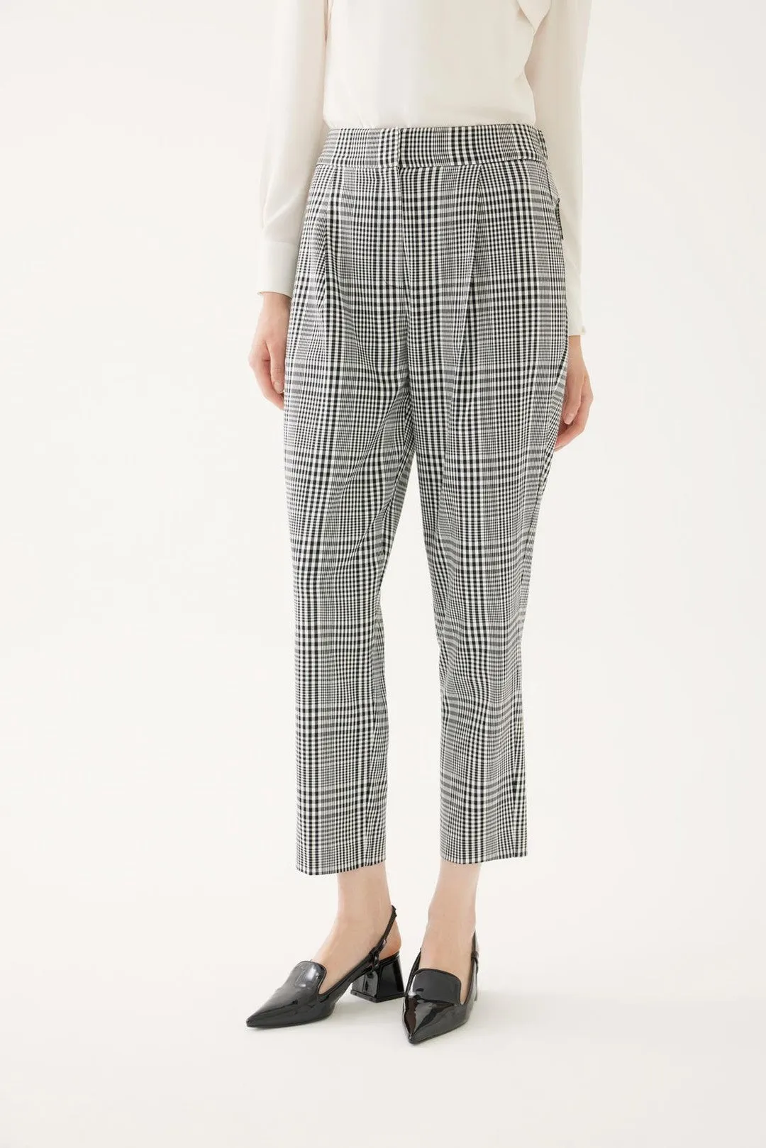 Black and Bone Plaid Carrot Pants