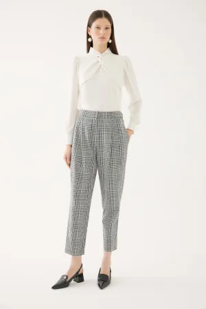 Black and Bone Plaid Carrot Pants