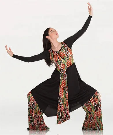 Body Wrappers Plus Size Printed Asymmetrical Tank Overdress
