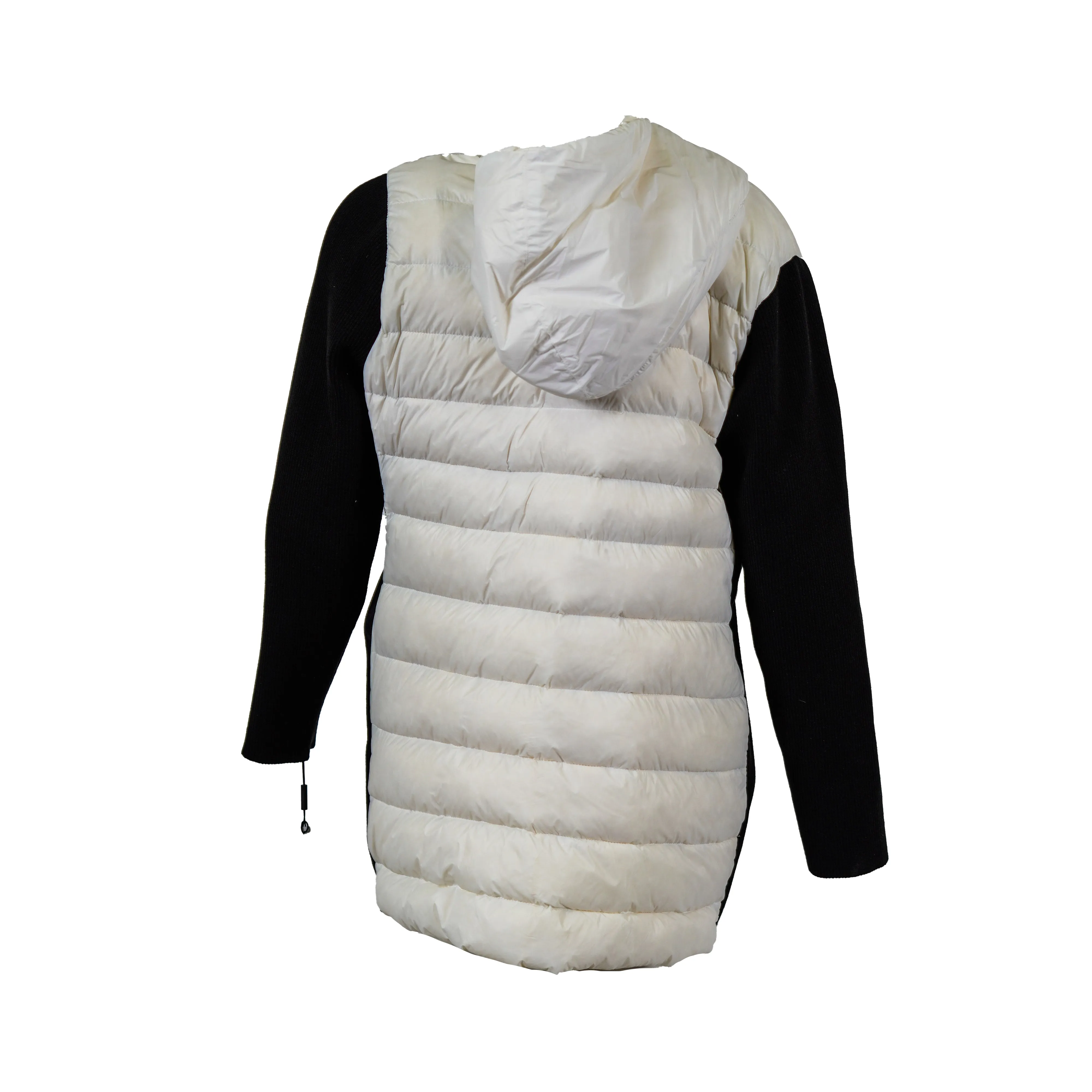 Calvin Klein Women's Plus Size Color Block Hooded Walker Jacket Ivory Black Size 2X