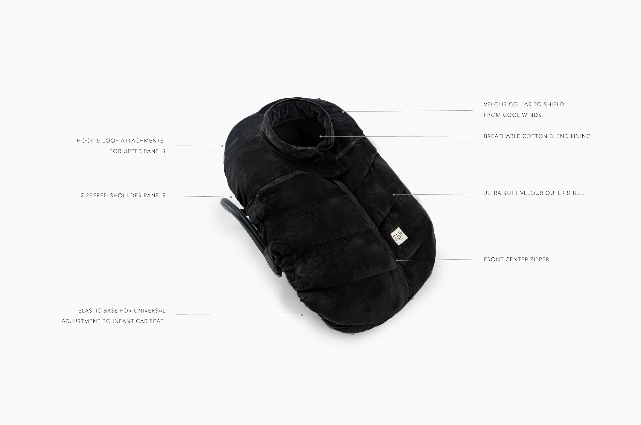 Car Seat Cocoon Velour - Cotton