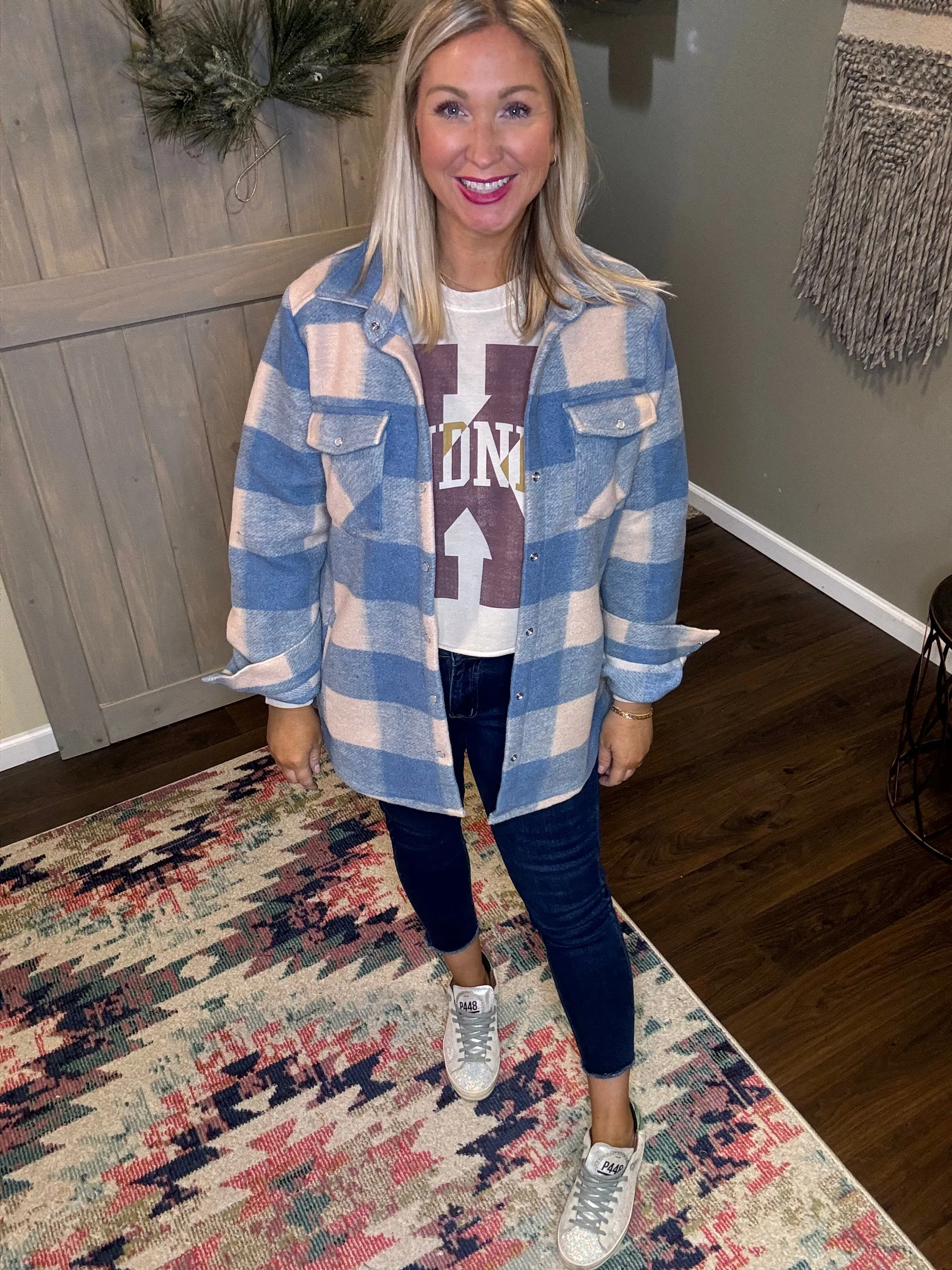 Checkered Brushed Flannel Shacket