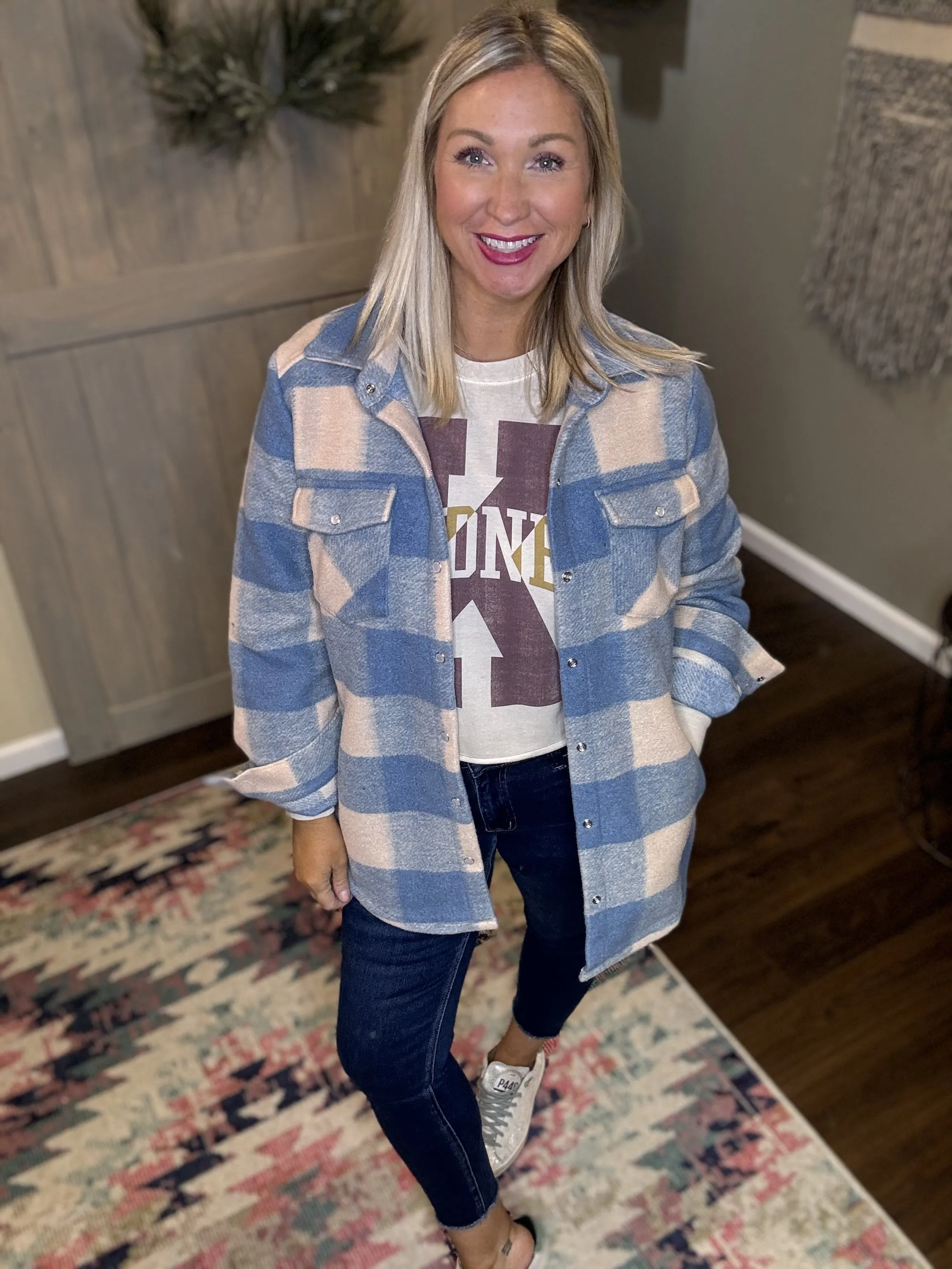 Checkered Brushed Flannel Shacket