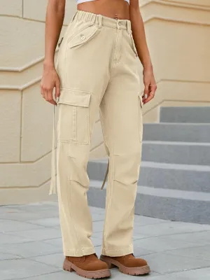 Chic Adventurer Mid Rise Straight Leg Cargo Pants