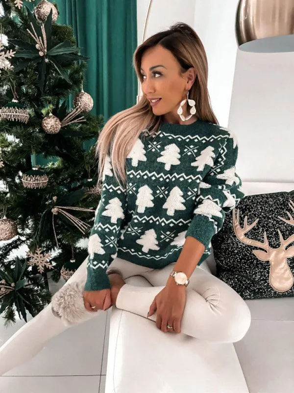 Chic Winter Knit Pullover with Trendy Drop Sleeves for Women