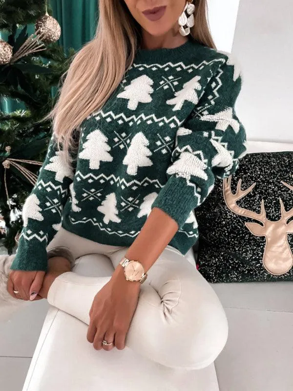 Chic Winter Knit Pullover with Trendy Drop Sleeves for Women