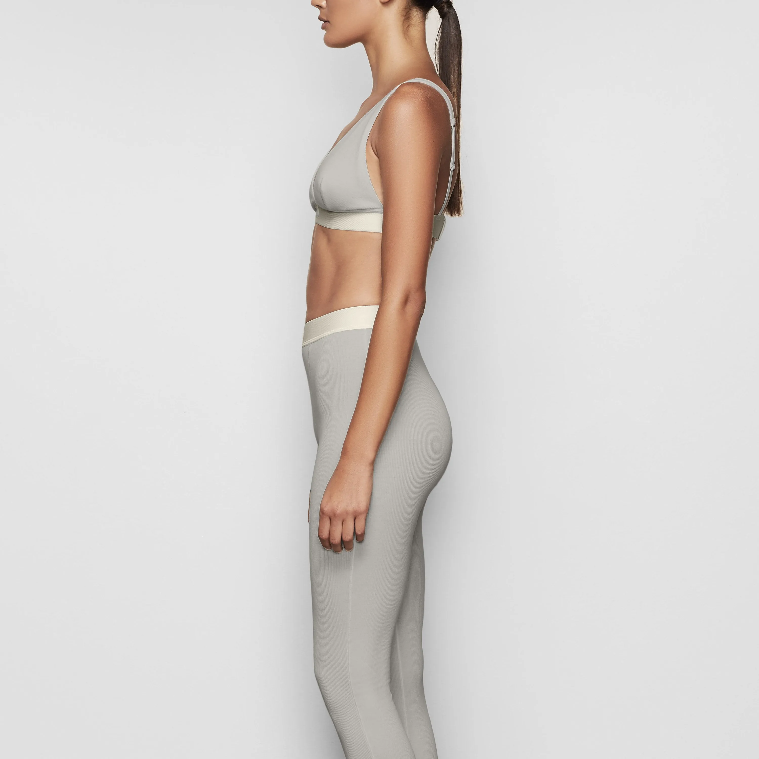 COTTON RIB THERMAL LEGGING | MINERAL