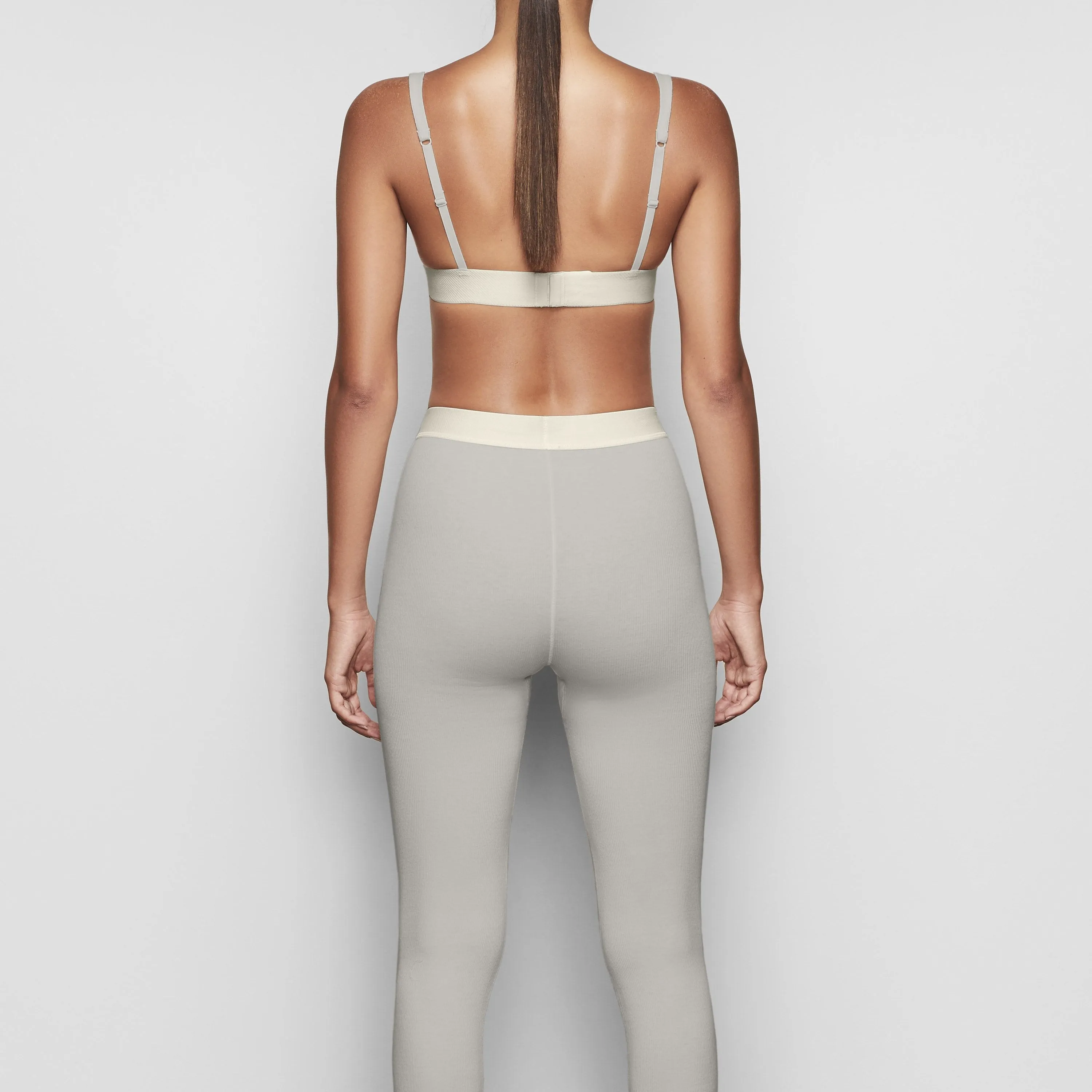 COTTON RIB THERMAL LEGGING | MINERAL