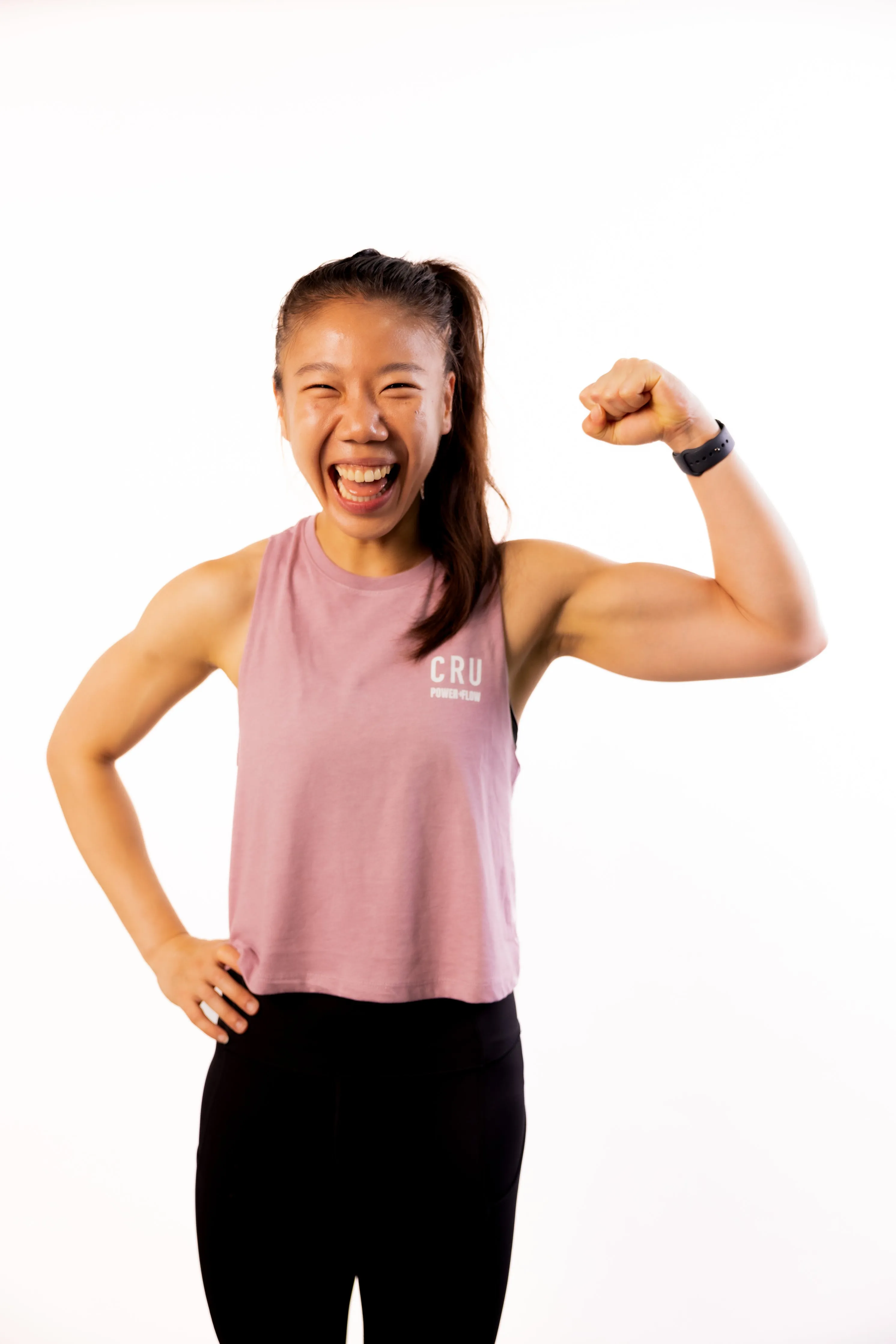 CRU X POWER FLOW Racerback Cropped Tank