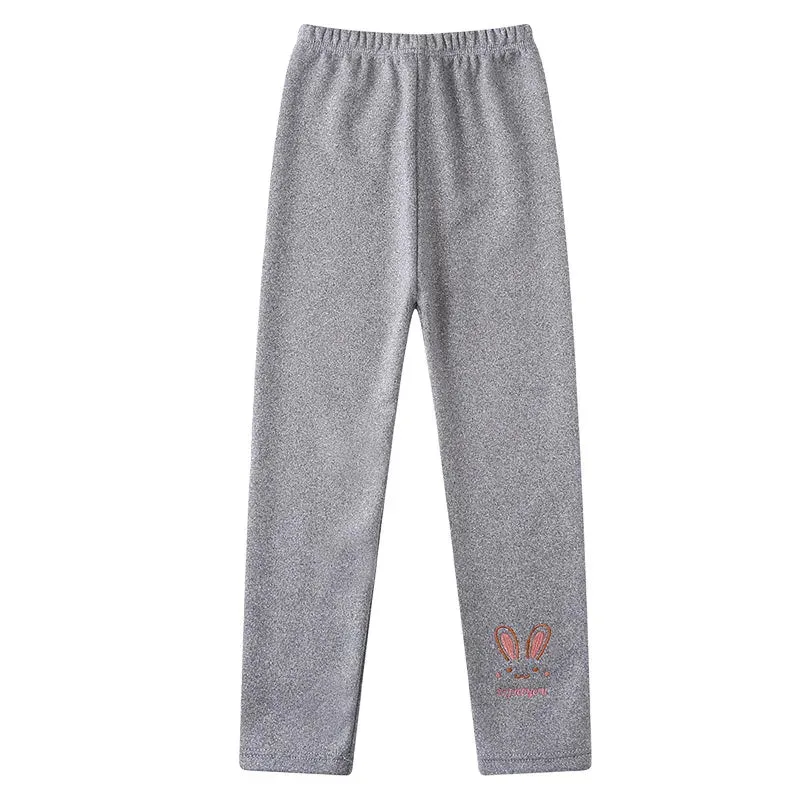 Cute Rabbit Girls' Thick Leggings Warm Autumn &Winter Bottoms