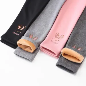 Cute Rabbit Girls' Thick Leggings Warm Autumn &Winter Bottoms