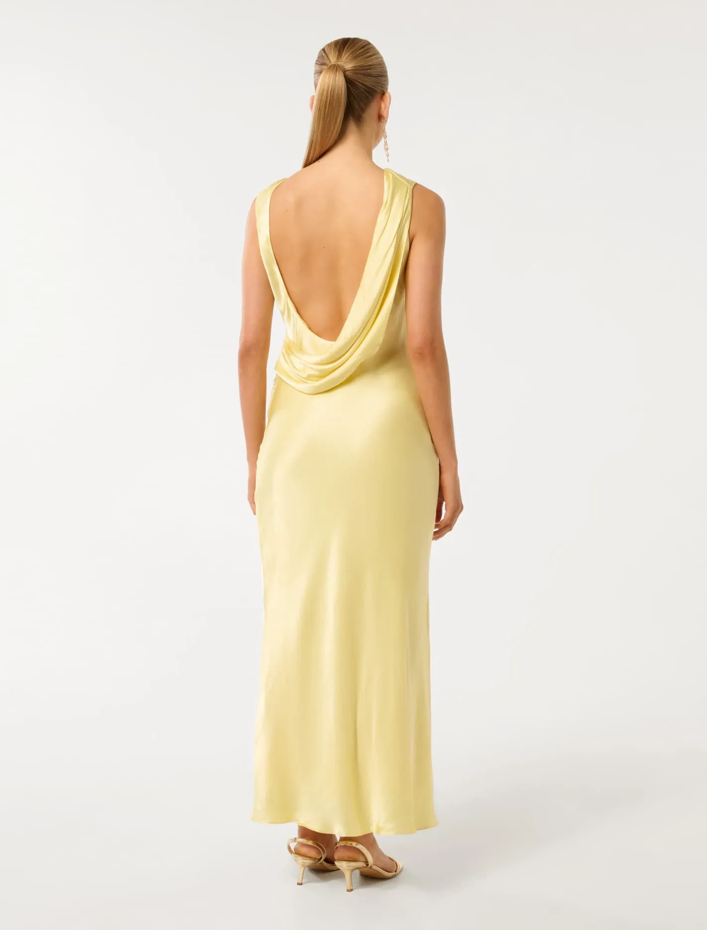 Eileen Open Back Satin Maxi Dress