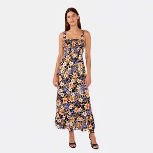 Ethereal Escape Maxi Dress (Black   Dusty Coral)