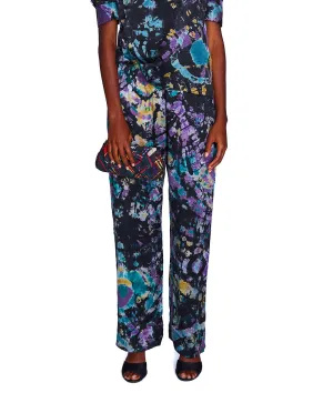 Eula Silk Satin Tie-Dye Pants