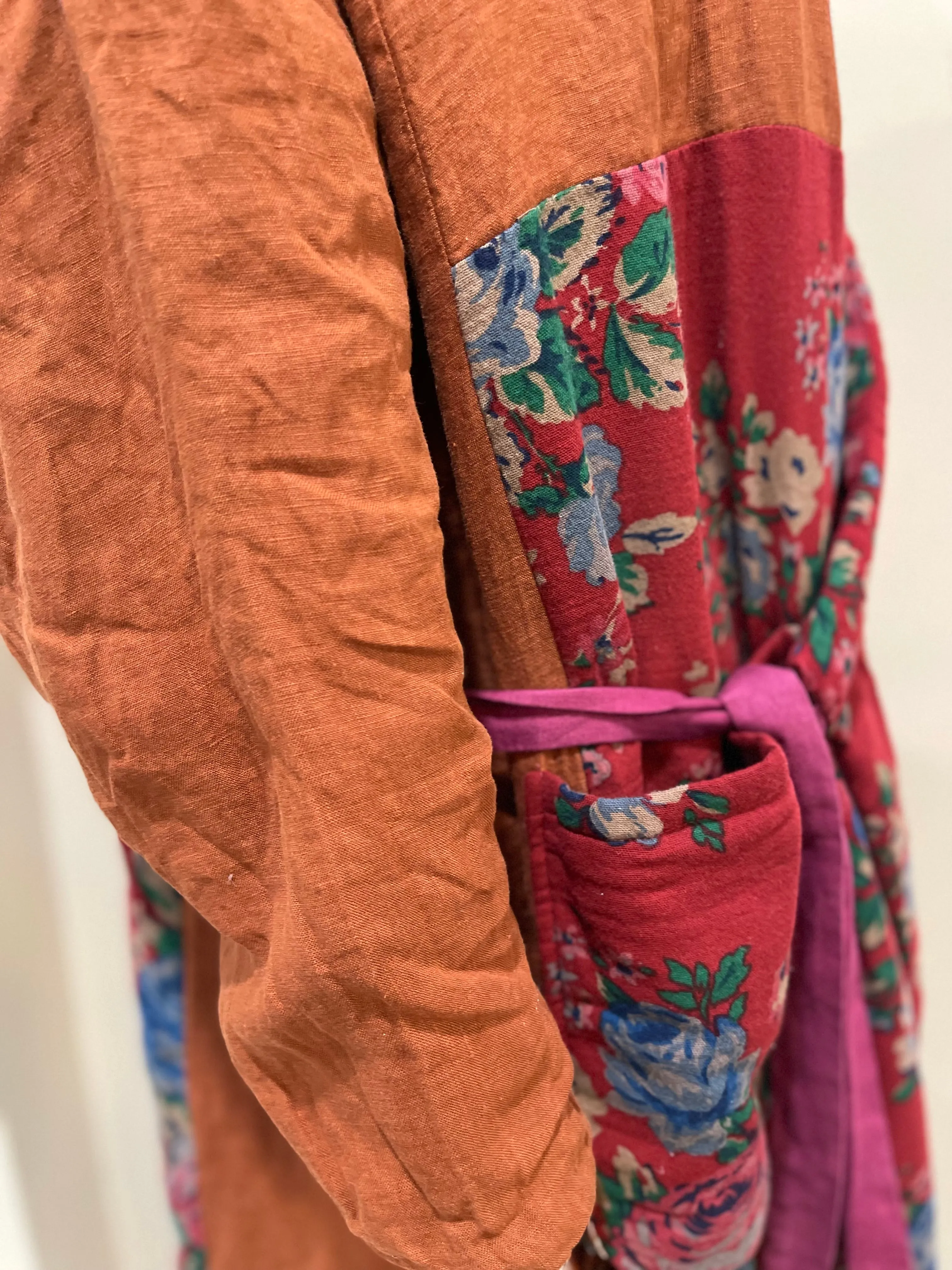 Floral Wrap Coat