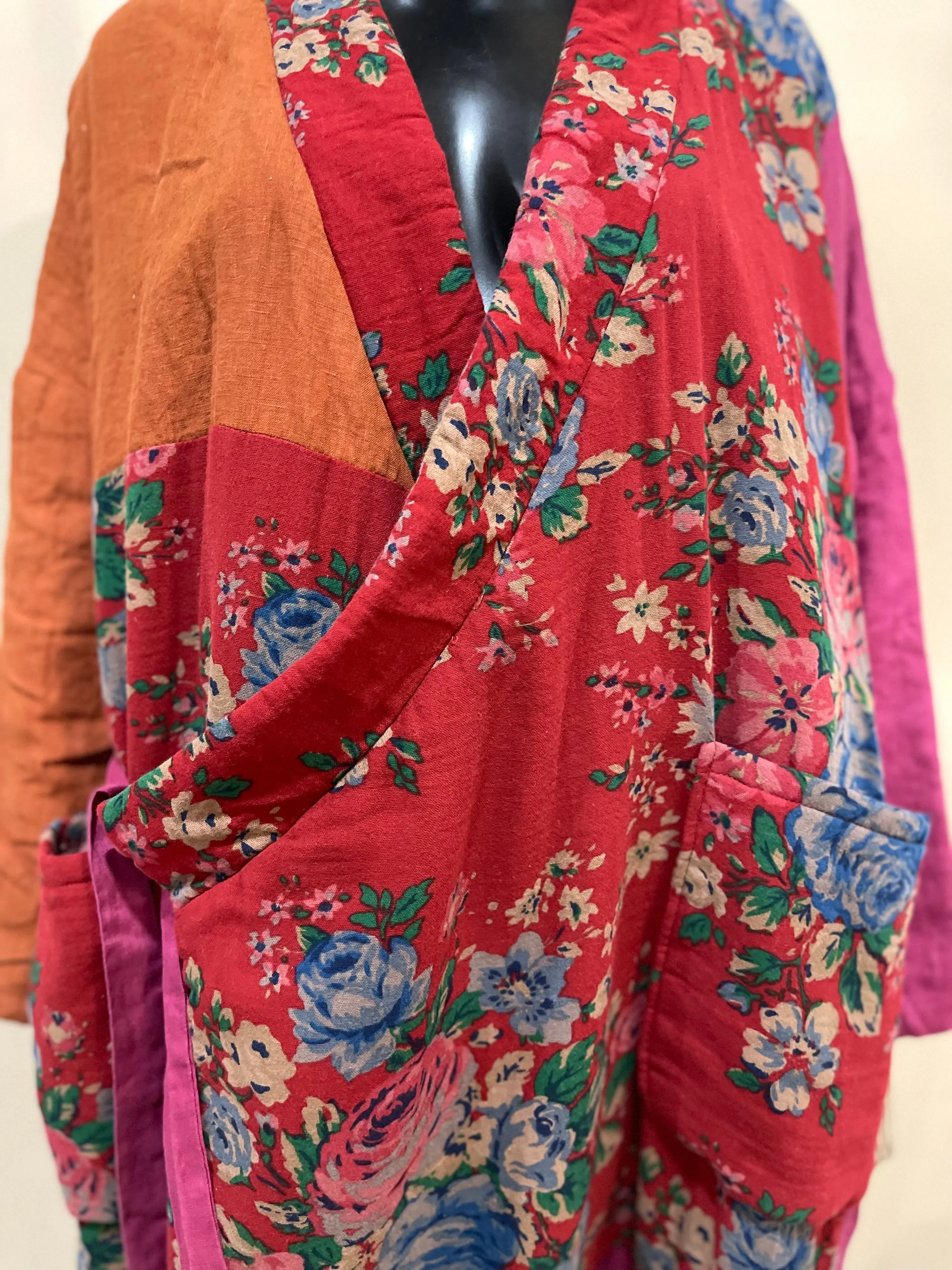 Floral Wrap Coat