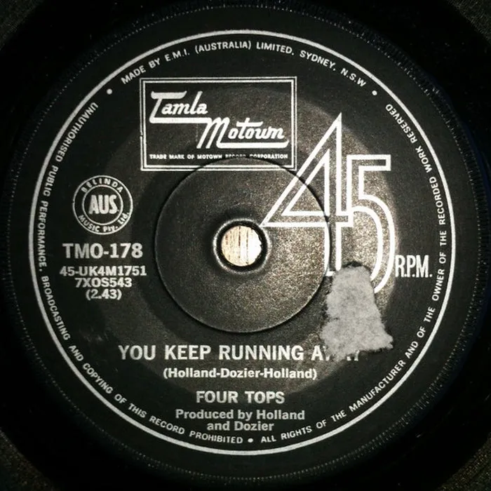 Four Tops – You Keep Running Away (VG /Generic)