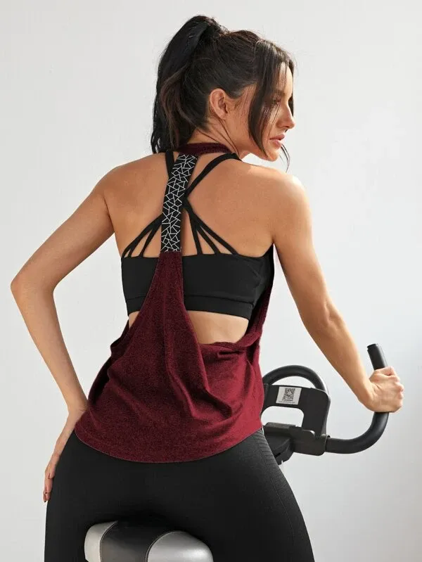 Geo Print Backless Active Tank Top ss22