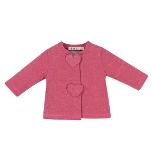 Girls Heart Knit Fabric Jacket