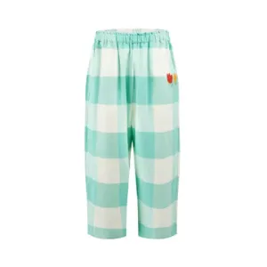 Green Gingham Barrel Pants