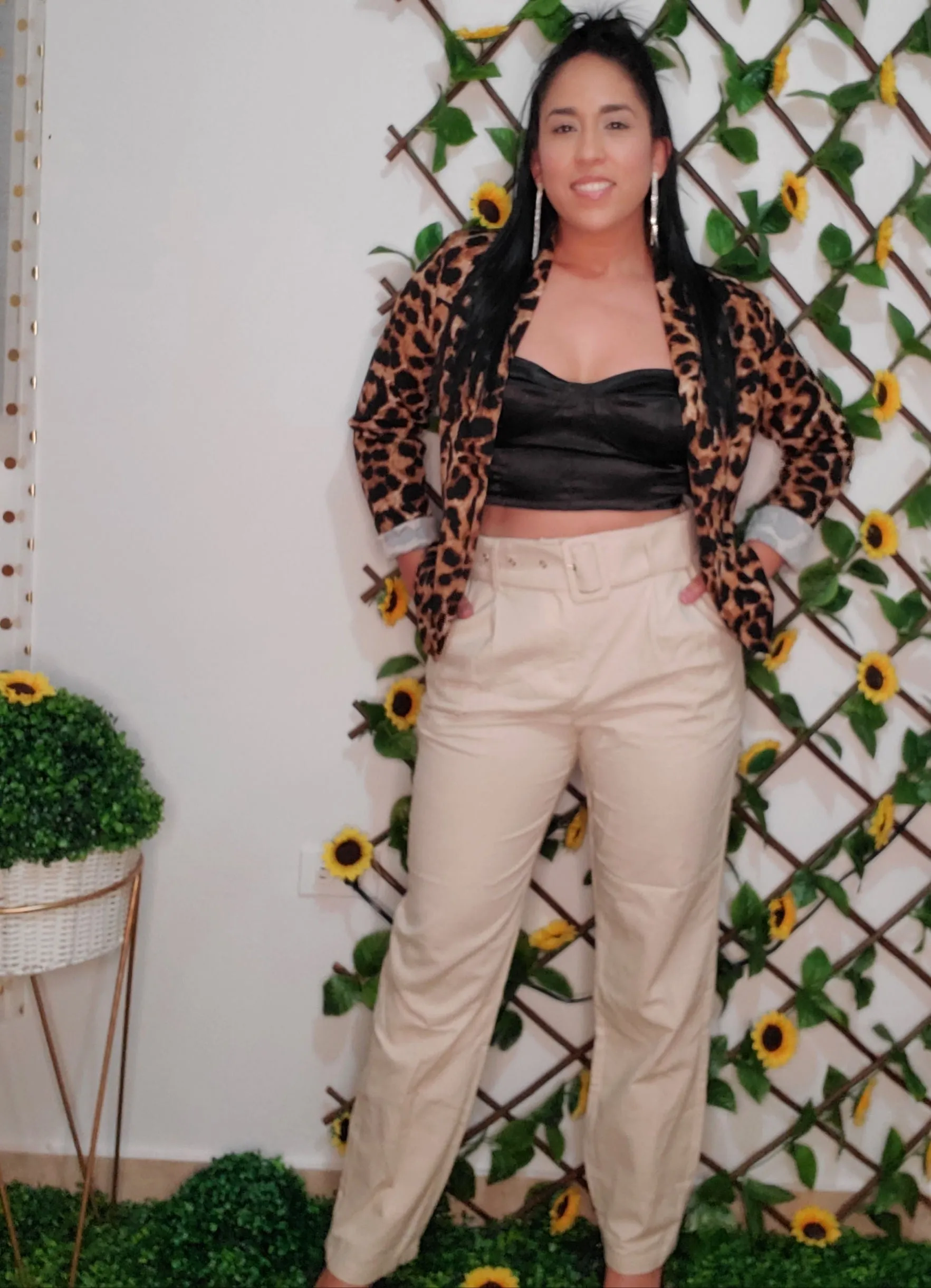 High Waist White Bone Pant