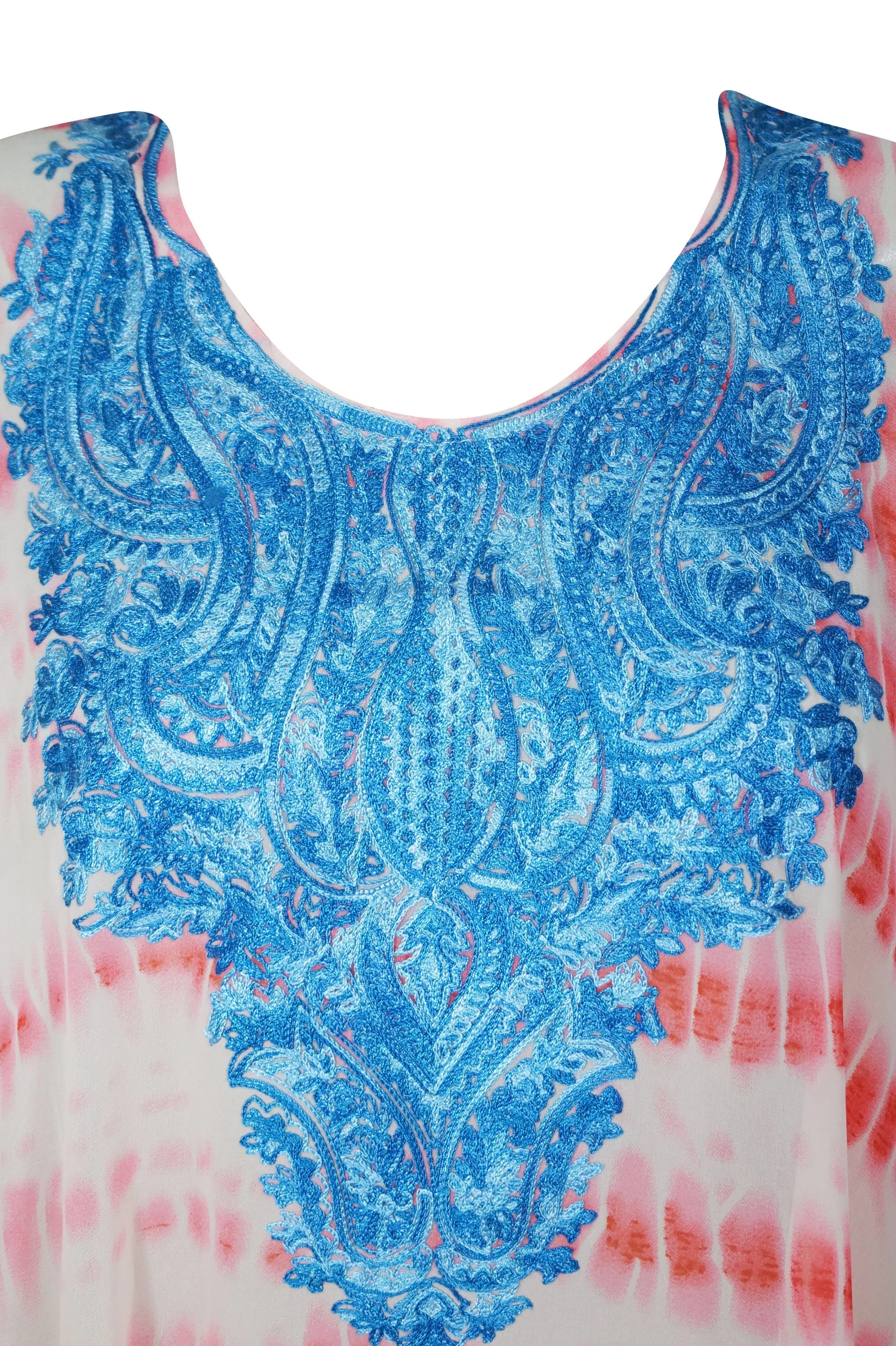 Kaftan Maxi Dress Bohemian Kaftan Resort Wear Pink 4XL