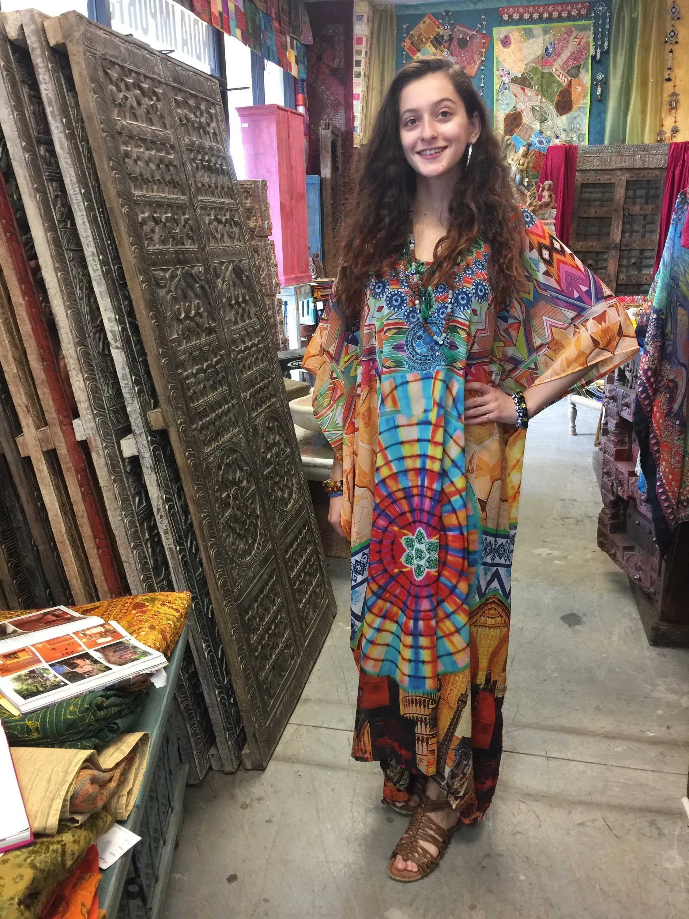 Kaftan Maxi Dress Bohemian Kaftan Resort Wear Pink 4XL