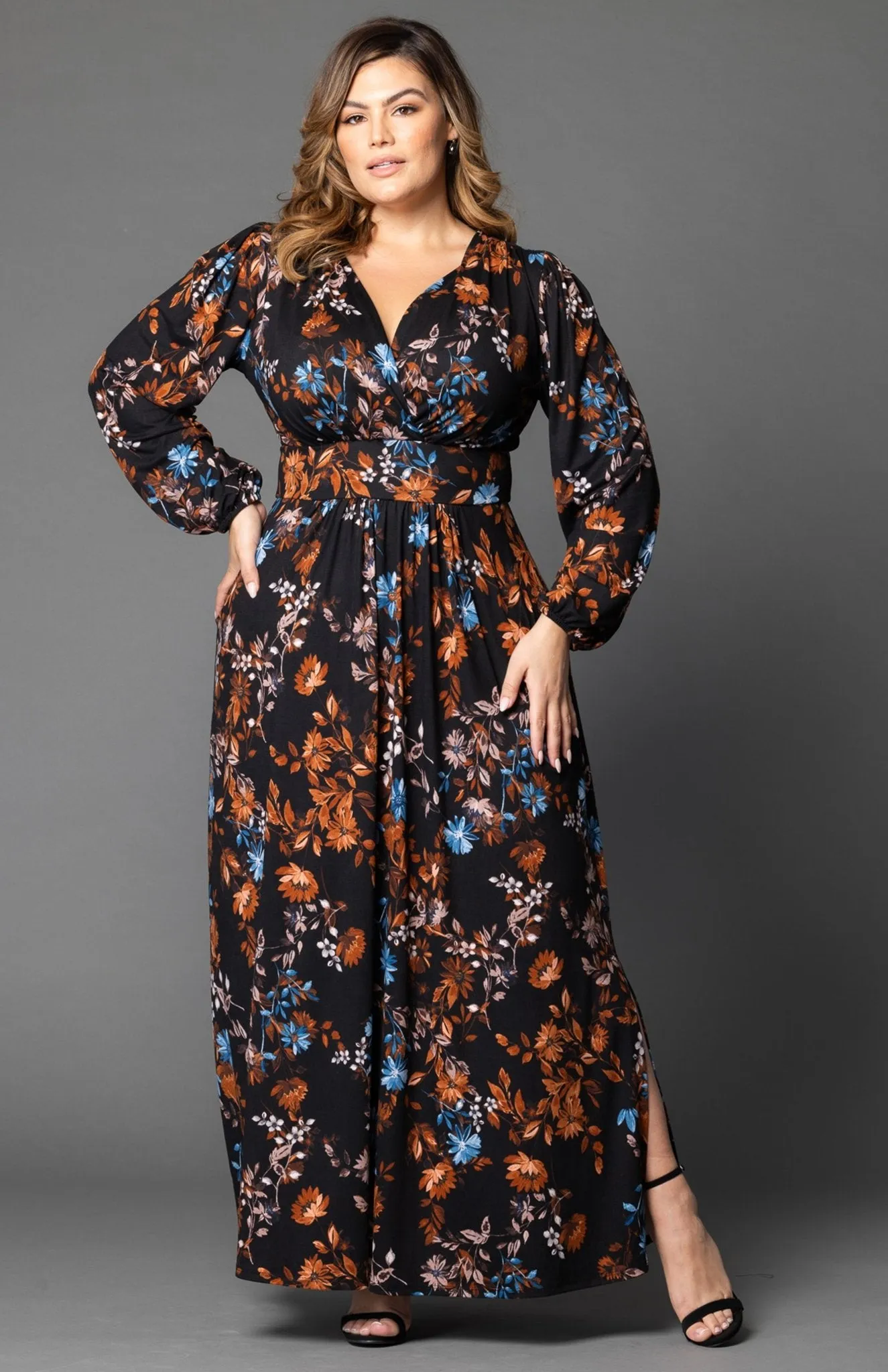 Kelsey Long Sleeve Maxi Dress - Plus