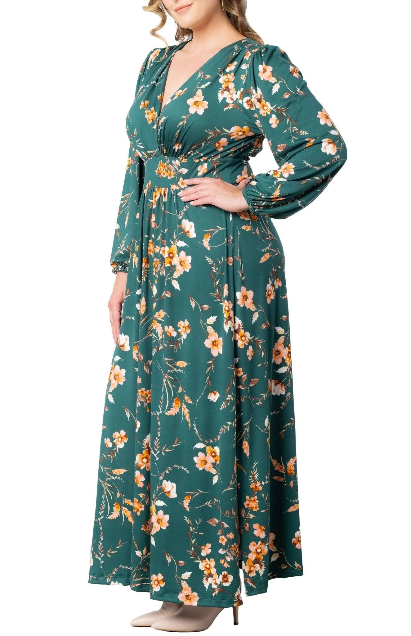 Kelsey Long Sleeve Maxi Dress - Plus