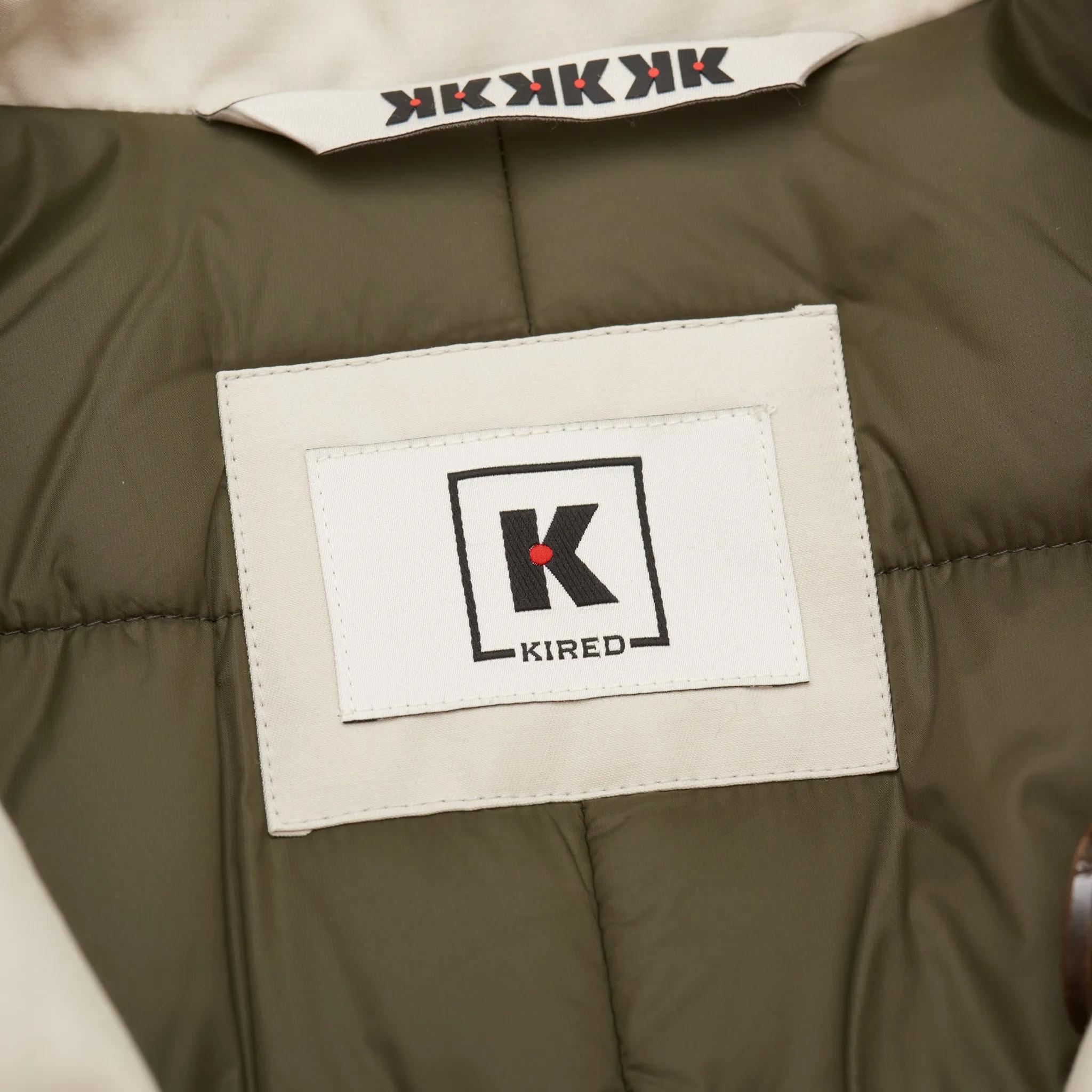 KITON KIRED "Oglio" Primaloft Off-White Padded DB Pea Coat Jacket