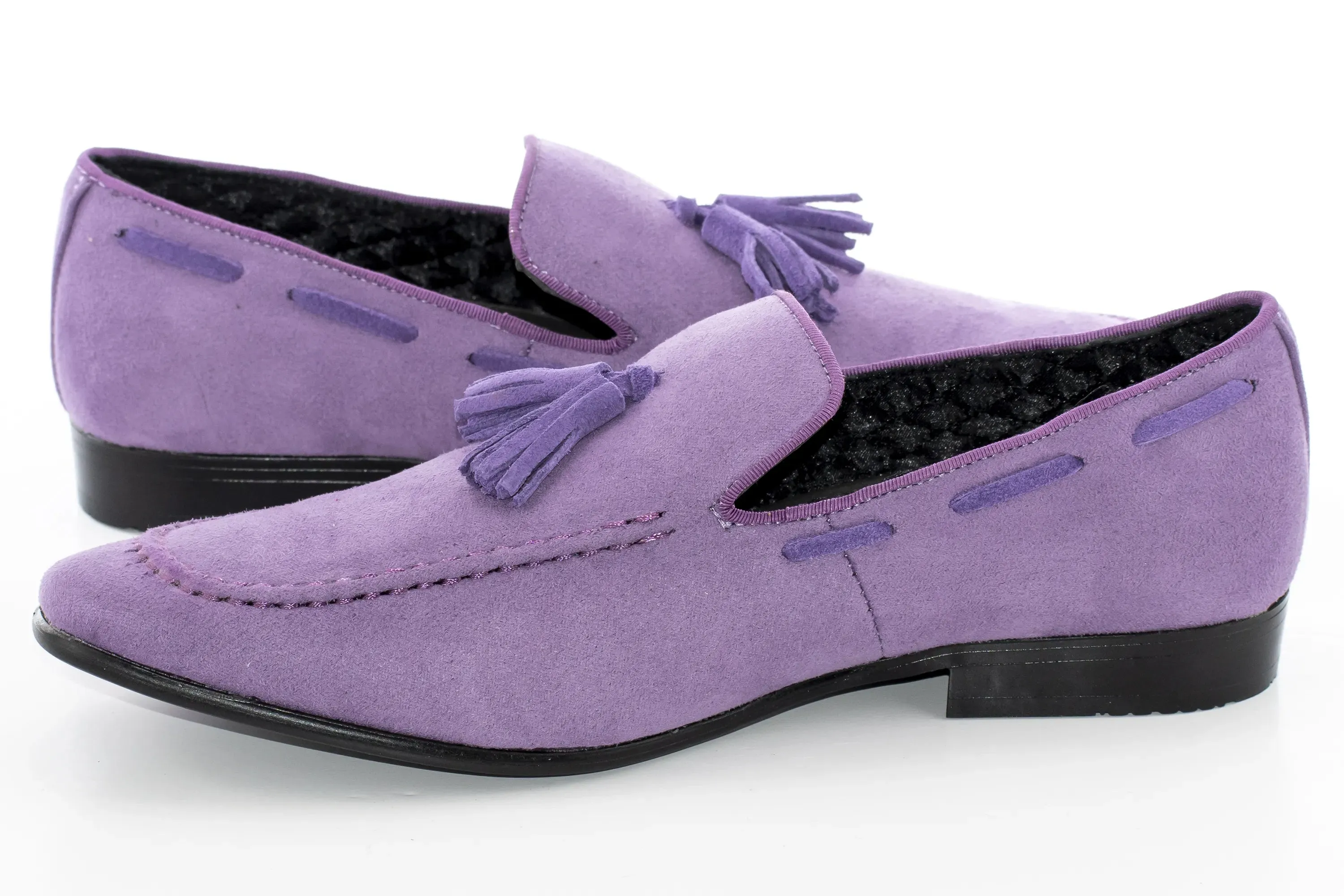 Lavender Ultrasuede Loafer With Matching Tassels
