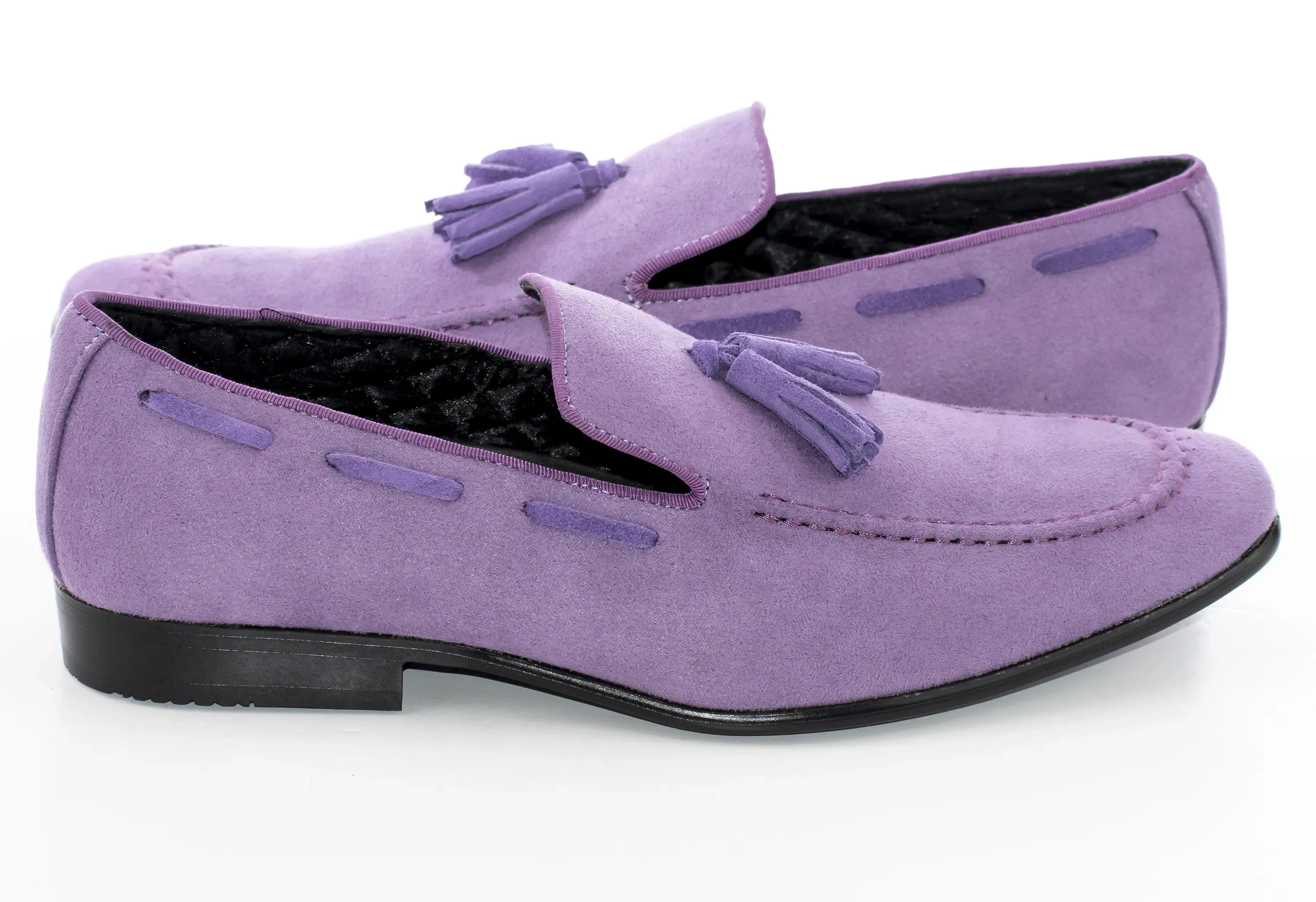 Lavender Ultrasuede Loafer With Matching Tassels