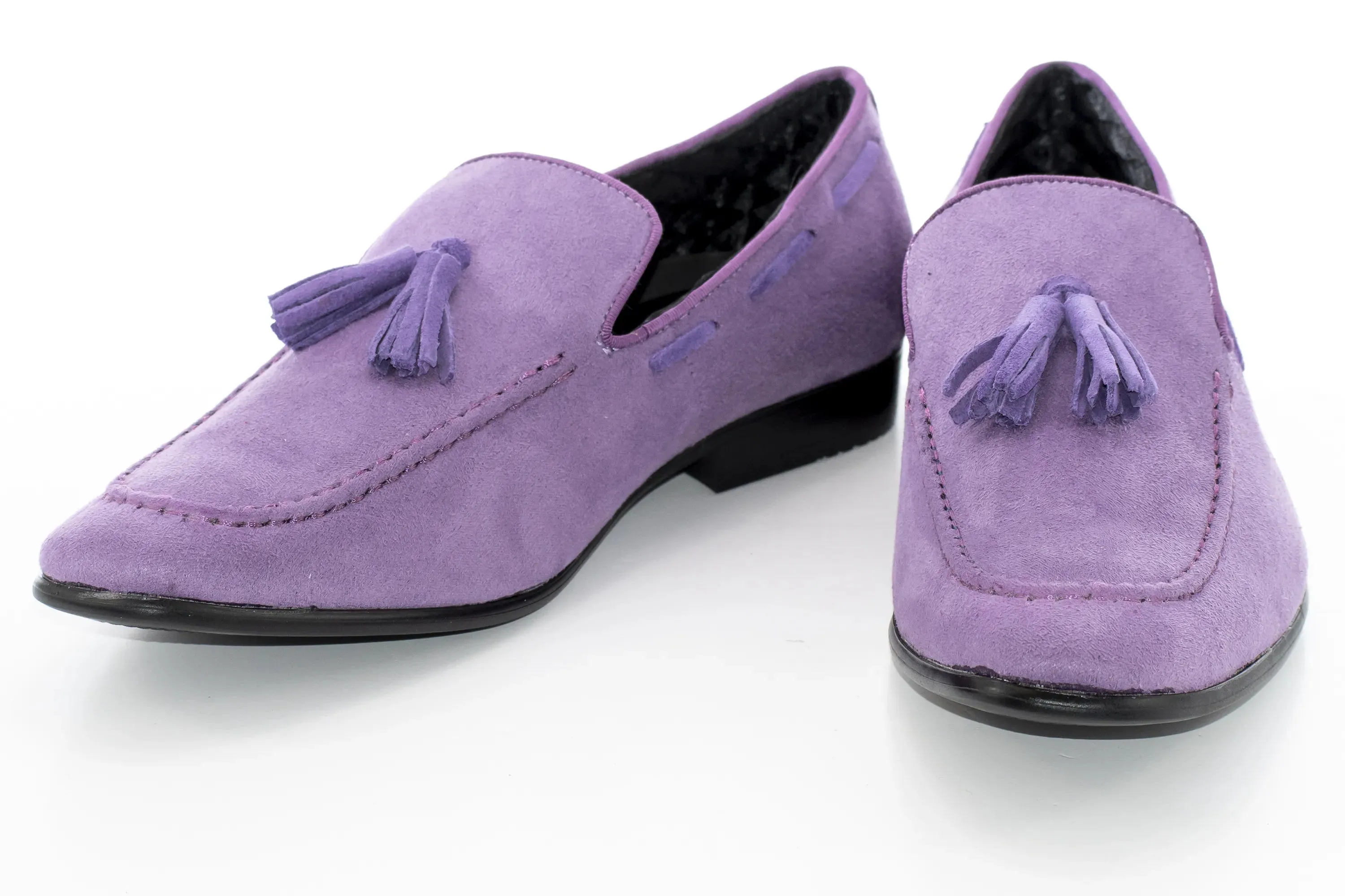 Lavender Ultrasuede Loafer With Matching Tassels