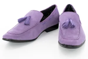 Lavender Ultrasuede Loafer With Matching Tassels