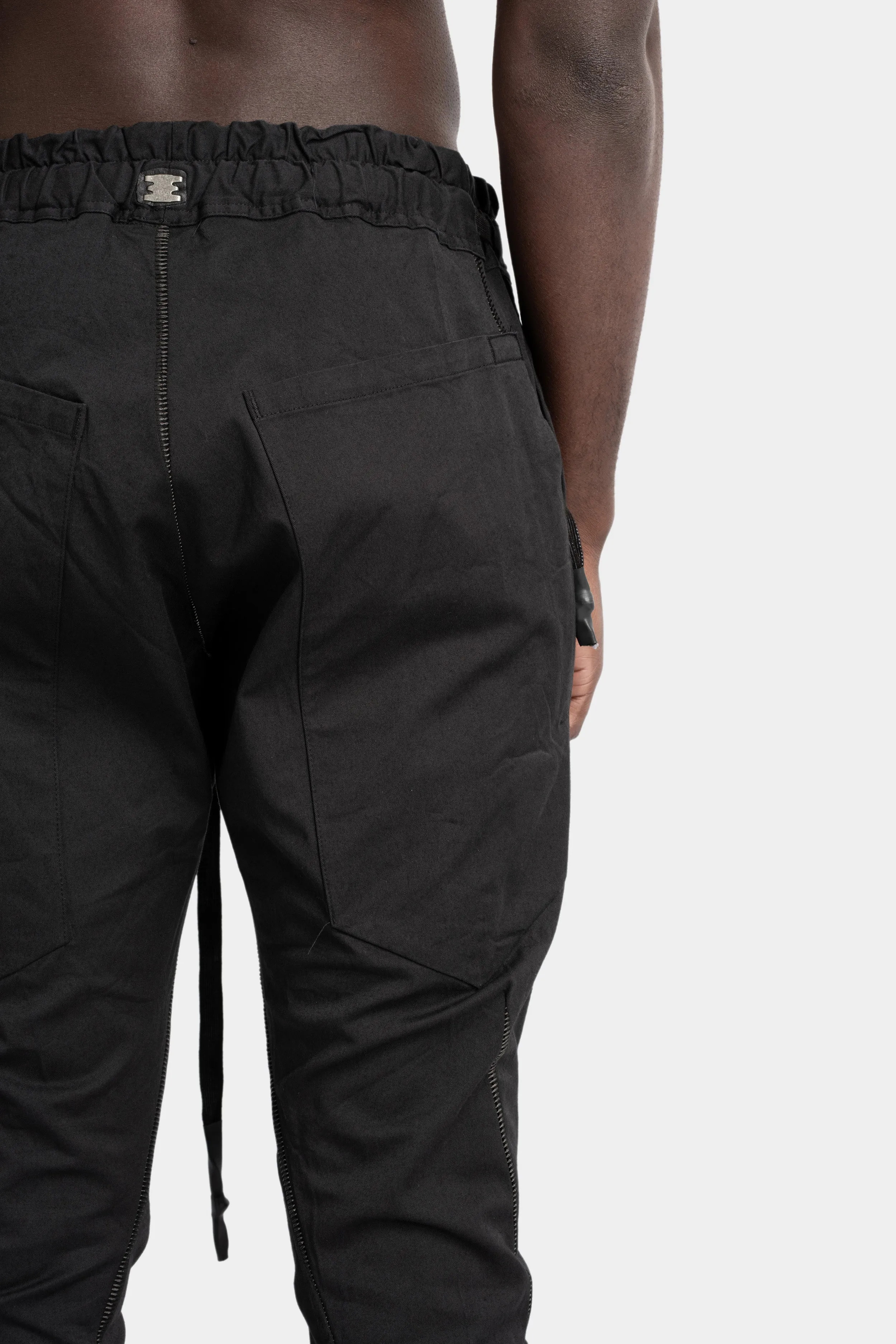 Lightweight 6 pockets pants, Black