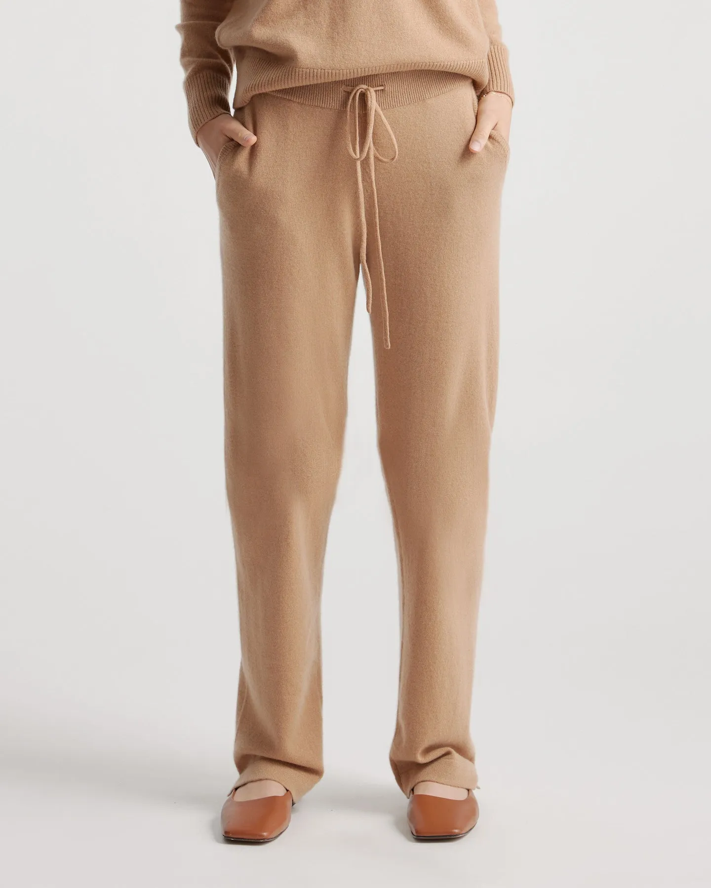 Lightweight Mongolian Cashmere Straight Leg Pant