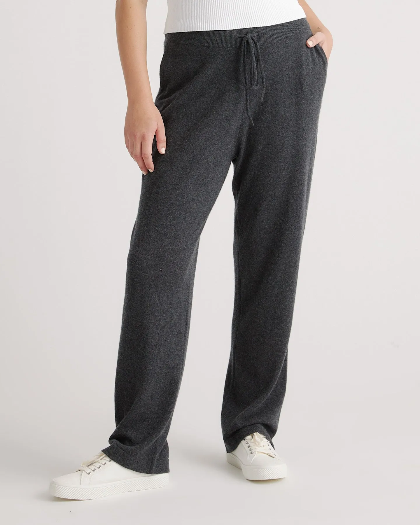 Lightweight Mongolian Cashmere Straight Leg Pant