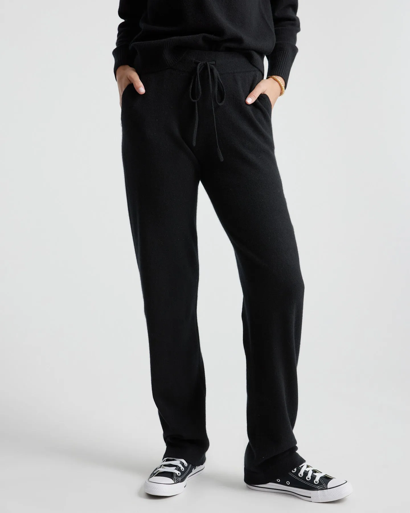 Lightweight Mongolian Cashmere Straight Leg Pant