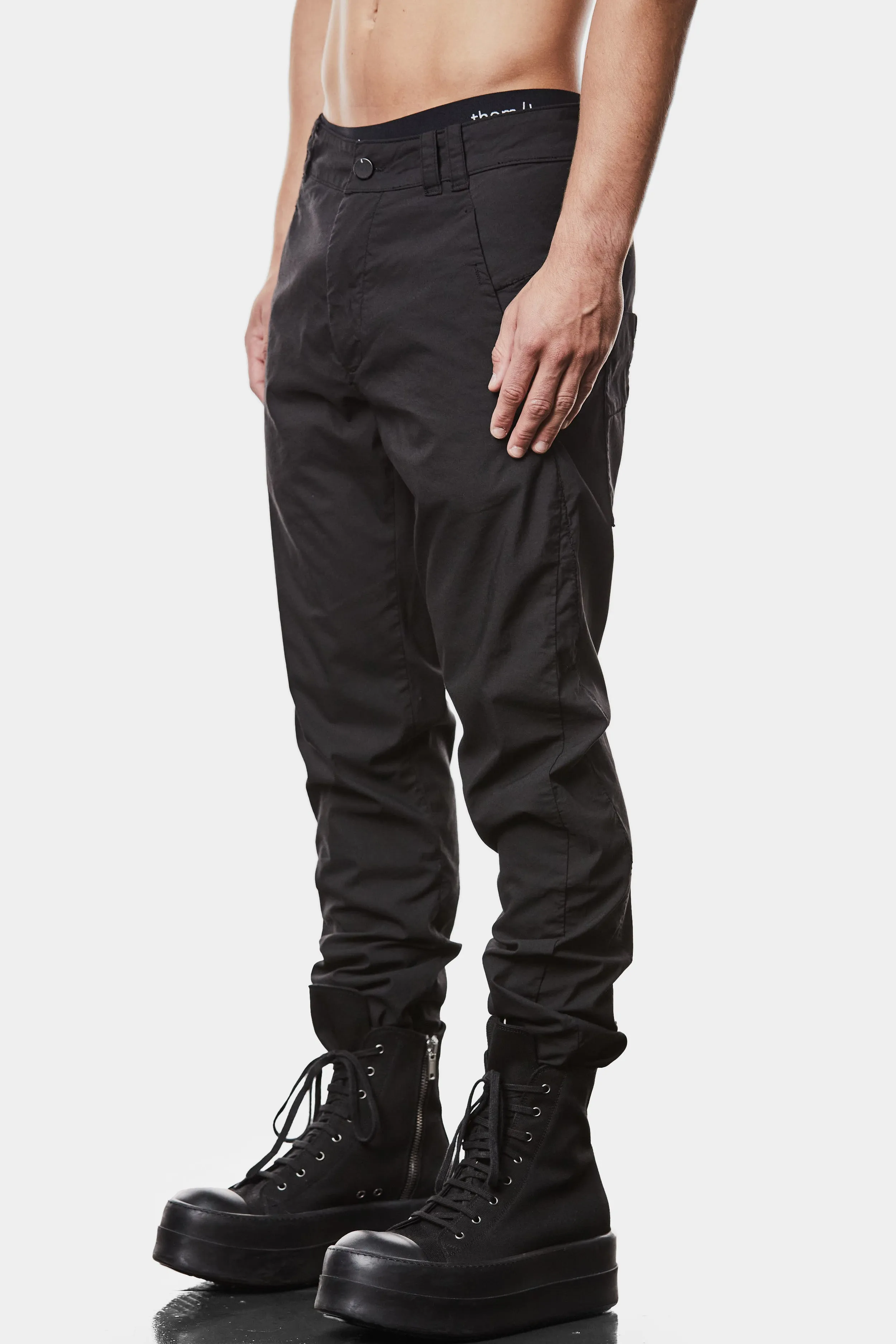 Lightweight scar-stitch trousers