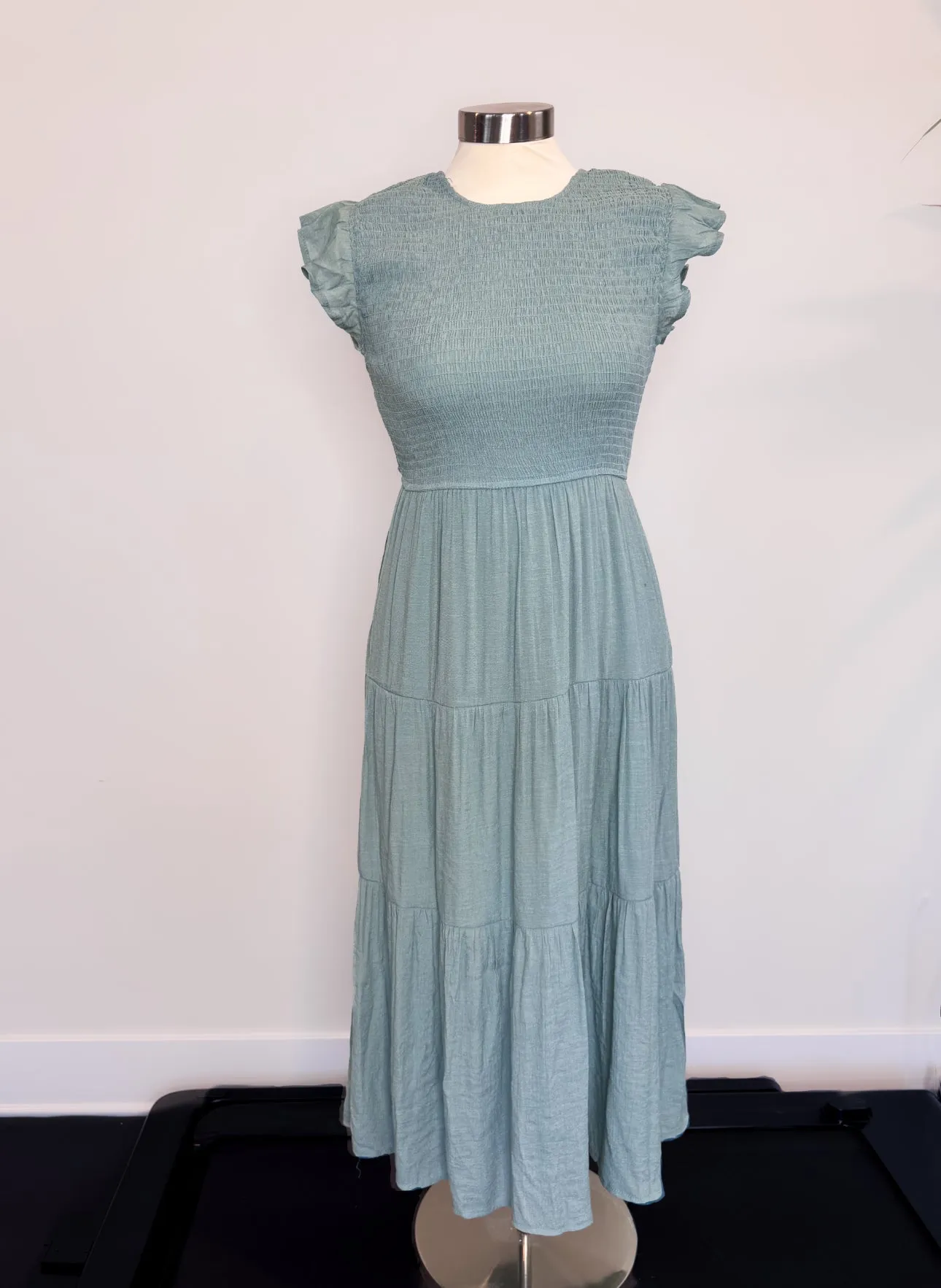 Long Sage Green Dress