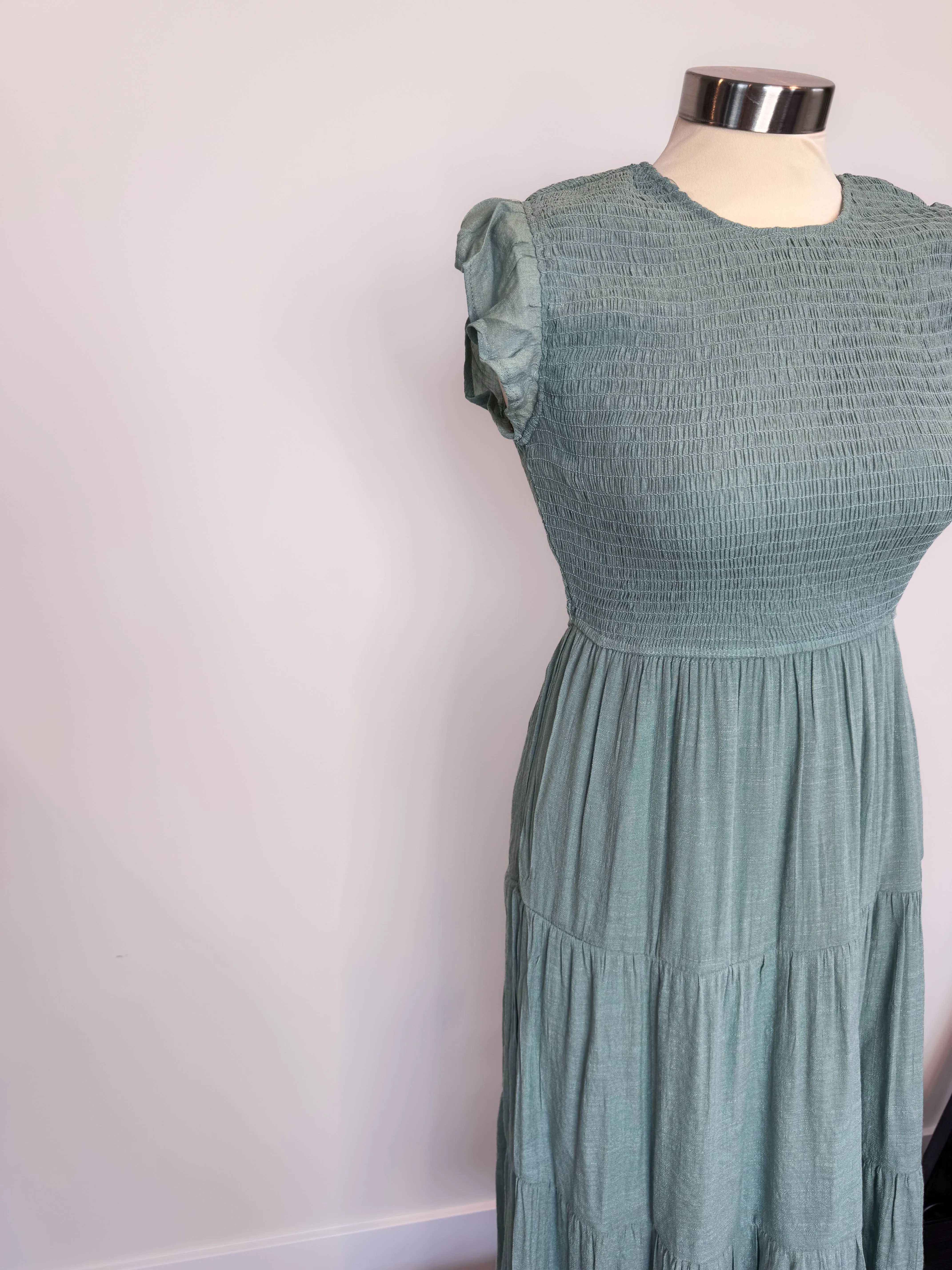 Long Sage Green Dress