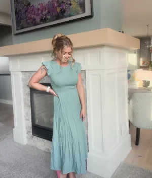 Long Sage Green Dress