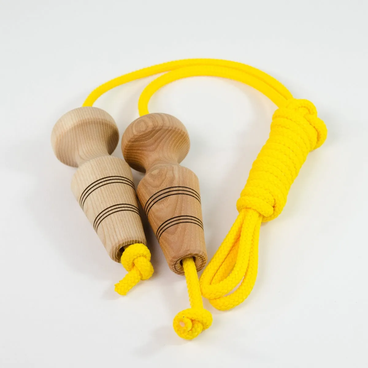 Mader Skipping Rope for Children (from 1.2m, adjustable) - Natural Handle Nylon Rope