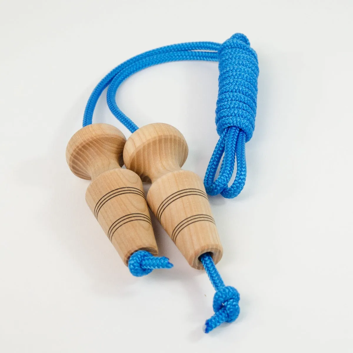 Mader Skipping Rope for Children (from 1.2m, adjustable) - Natural Handle Nylon Rope