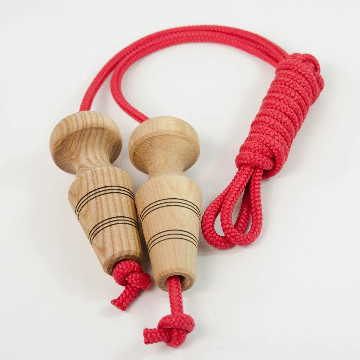 Mader Skipping Rope for Children (from 1.2m, adjustable) - Natural Handle Nylon Rope