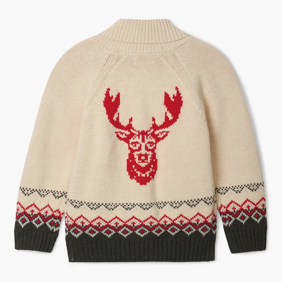 Majestic Stag Shawl Collar Cardigan