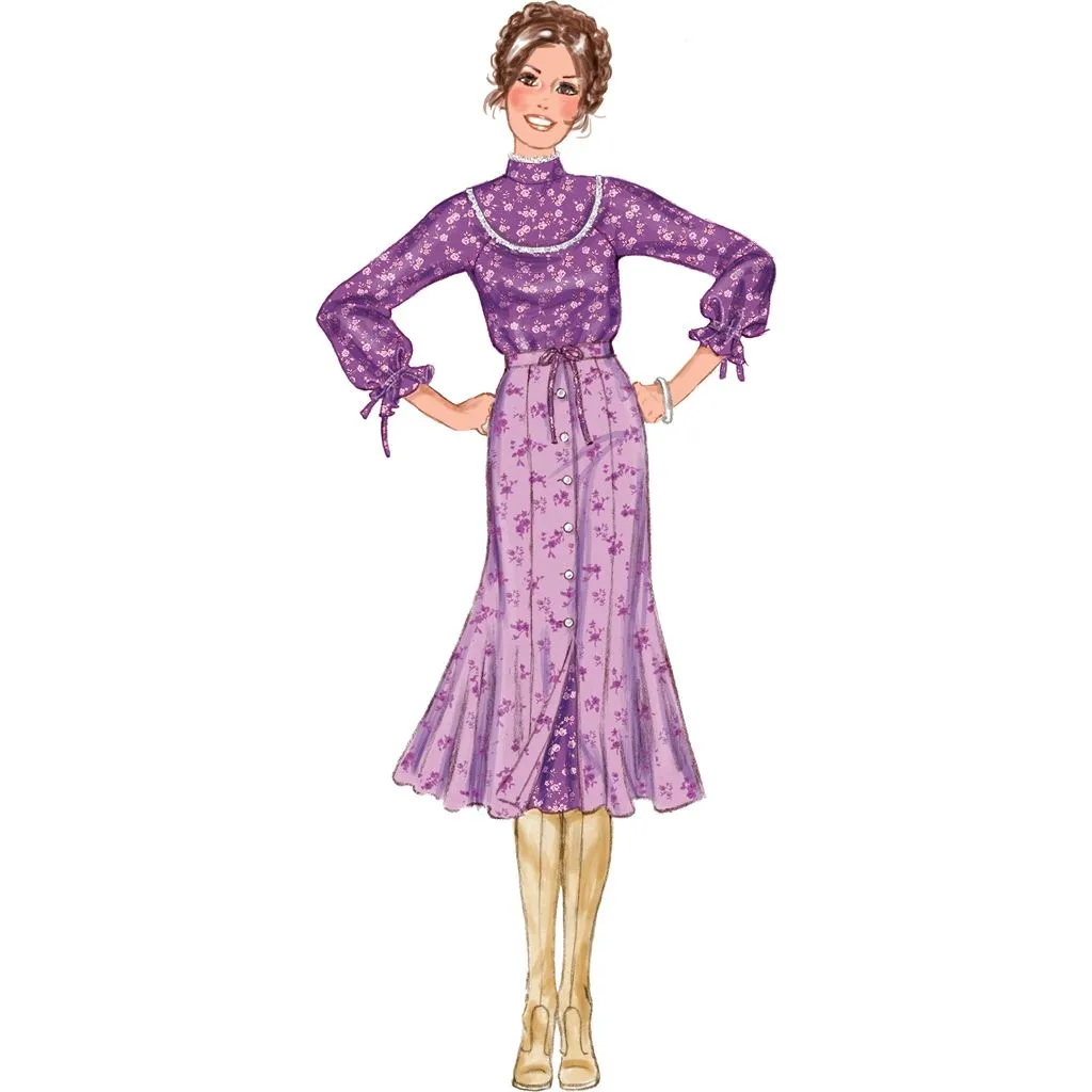McCall's Pattern M8490 Misses' Tops, Skirt and Petticoat by Laura Ashley